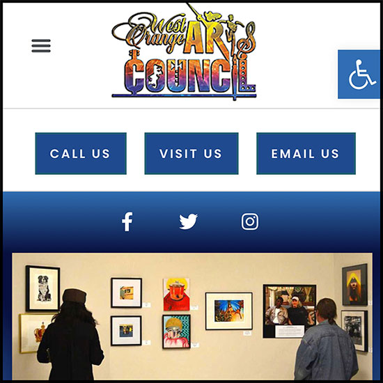 West Orange Arts Council's newly redesigned website